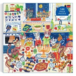 Happy Hanukcats 500 Piece Puzzle