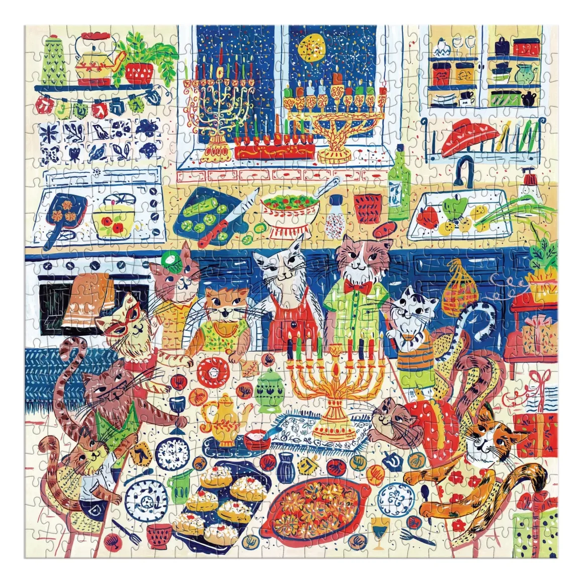 Happy Hanukcats 500 Piece Puzzle