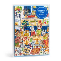 Happy Hanukcats Greeting Card Puzzle