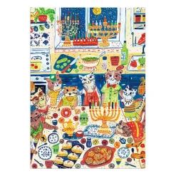 Happy Hanukcats Greeting Card Puzzle