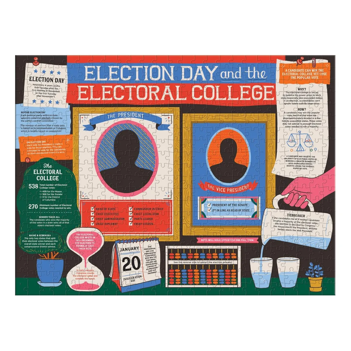 How to Become President of the United States Double-Sided 500 Piece Jigsaw Puzzle
