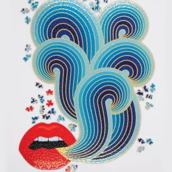 Jonathan Adler 750 Piece Lips Shaped Jigsaw Puzzle