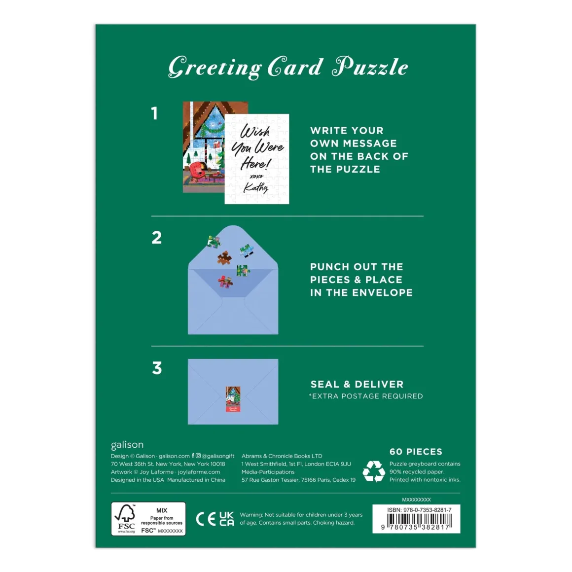 Joy Laforme Cozy Cabin Greeting Card Puzzle