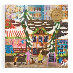 Joy Laforme Merry Market 1000 Piece Foil Puzzle in a Square Box