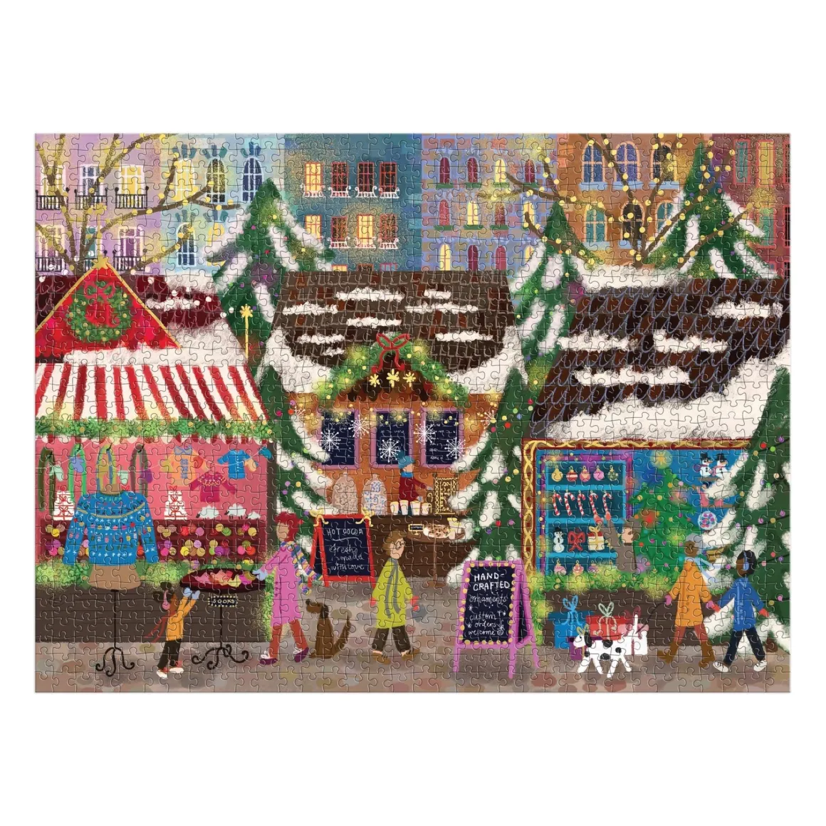 Joy Laforme Merry Market 1000 Piece Foil Puzzle in a Square Box