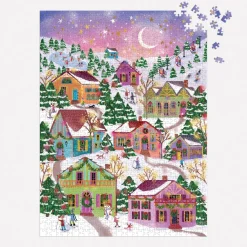 Joy Laforme Snowcap Village 1000 Piece Foil Puzzle