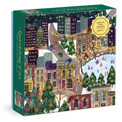 Joy Laforme Sparkling City 1000 Piece Foil Puzzle In a Square Box