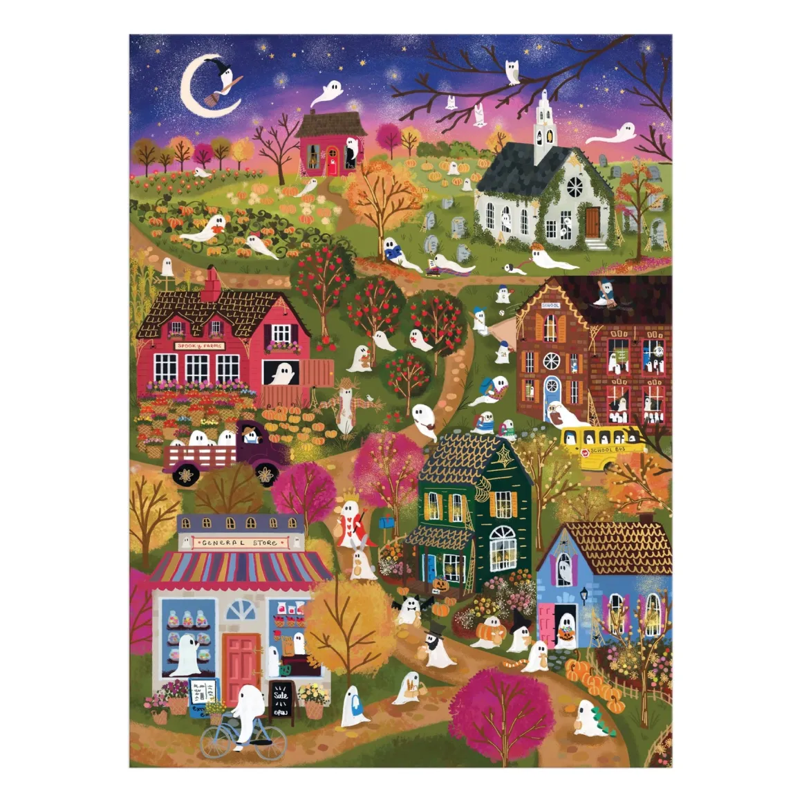 Joy Laforme Spooky Village 1000 Piece Foil Puzzle