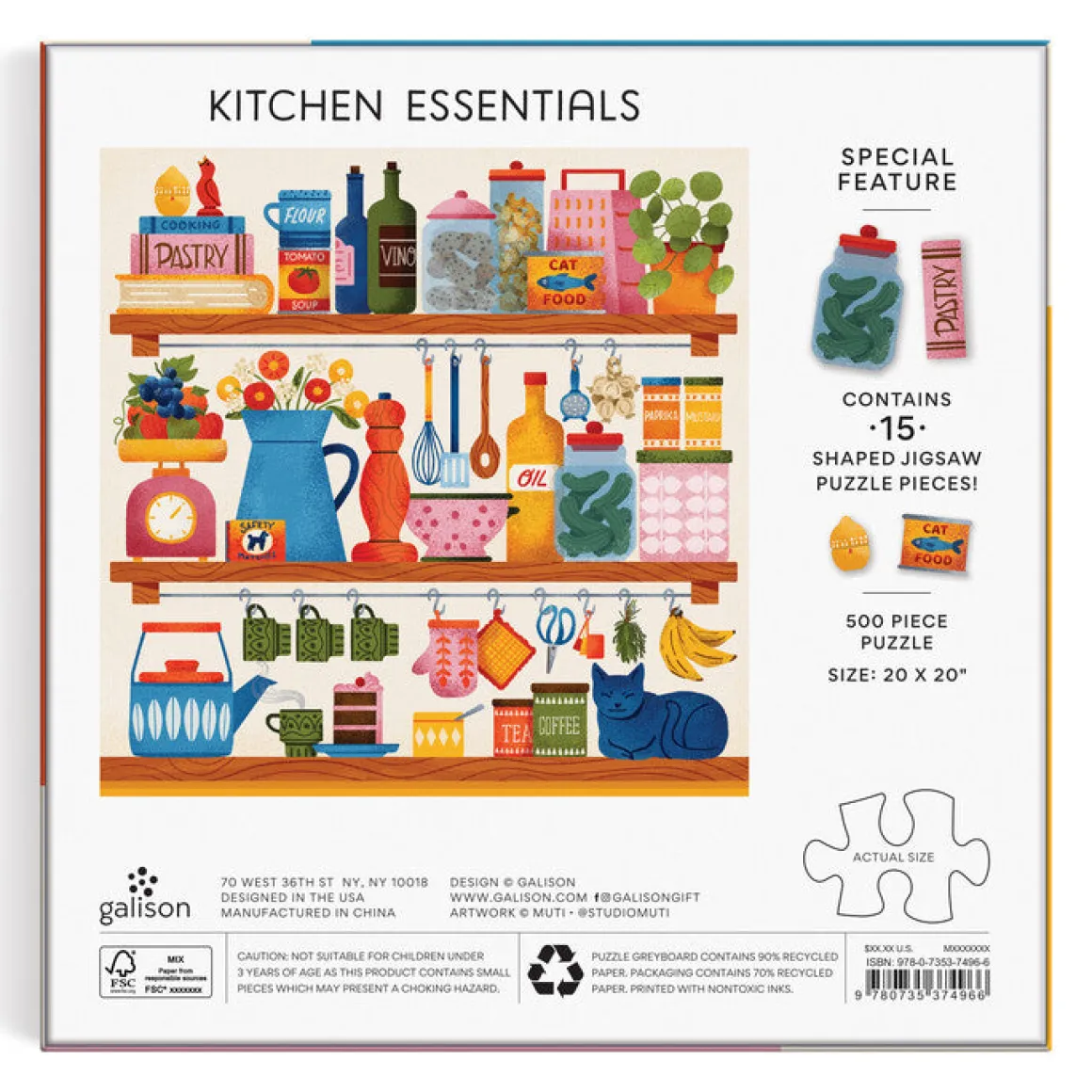 Kitchen Essentials 500 Piece Puzzle with Shaped Pieces
