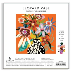 Kitty McCall Leopard Vase 144 Piece Wood Jigsaw Puzzle