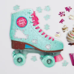 Let The Good Times Roll Roller Skate 100 Piece Mini Shaped Jigsaw Puzzle