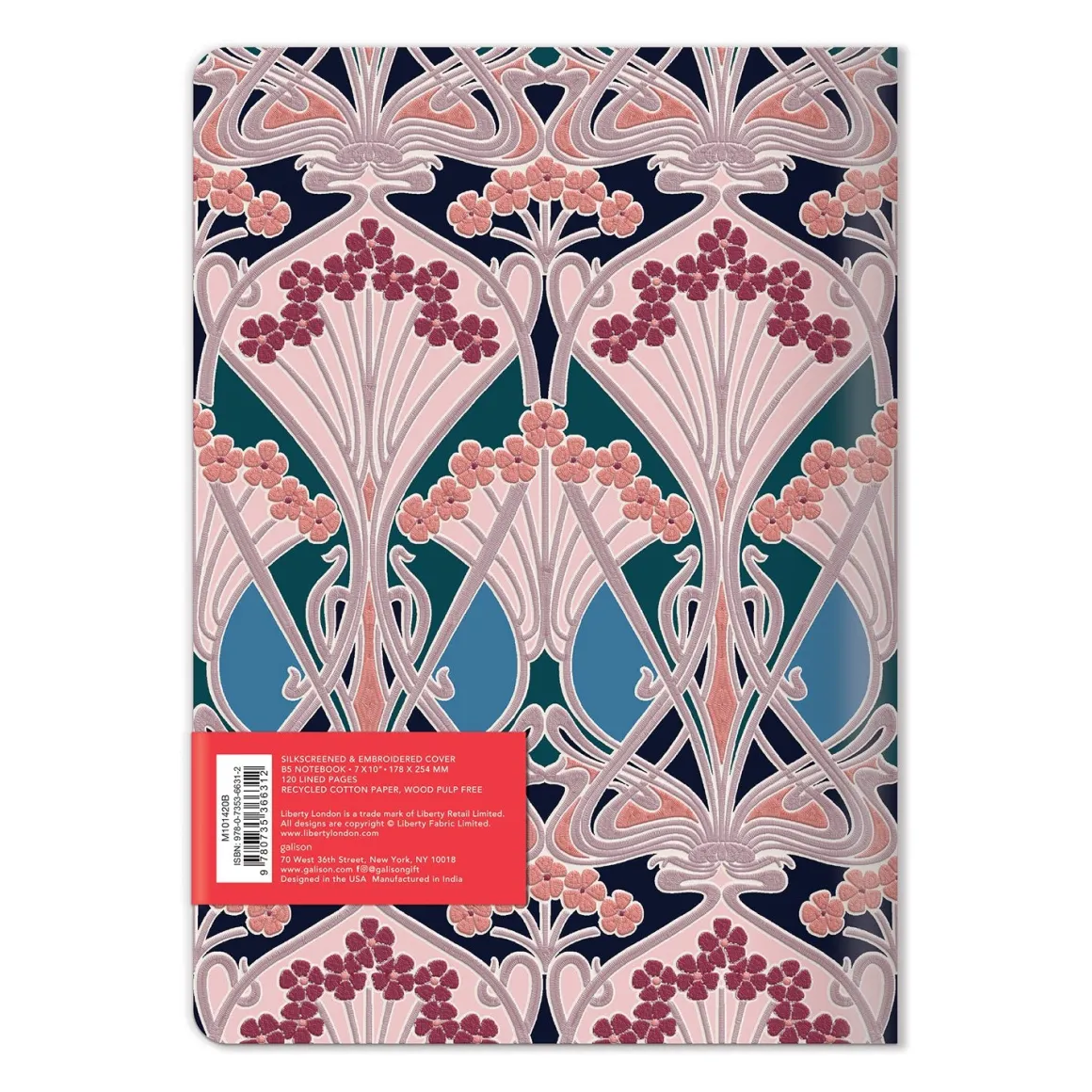 Liberty Ianthe Handmade Embroidered Journal