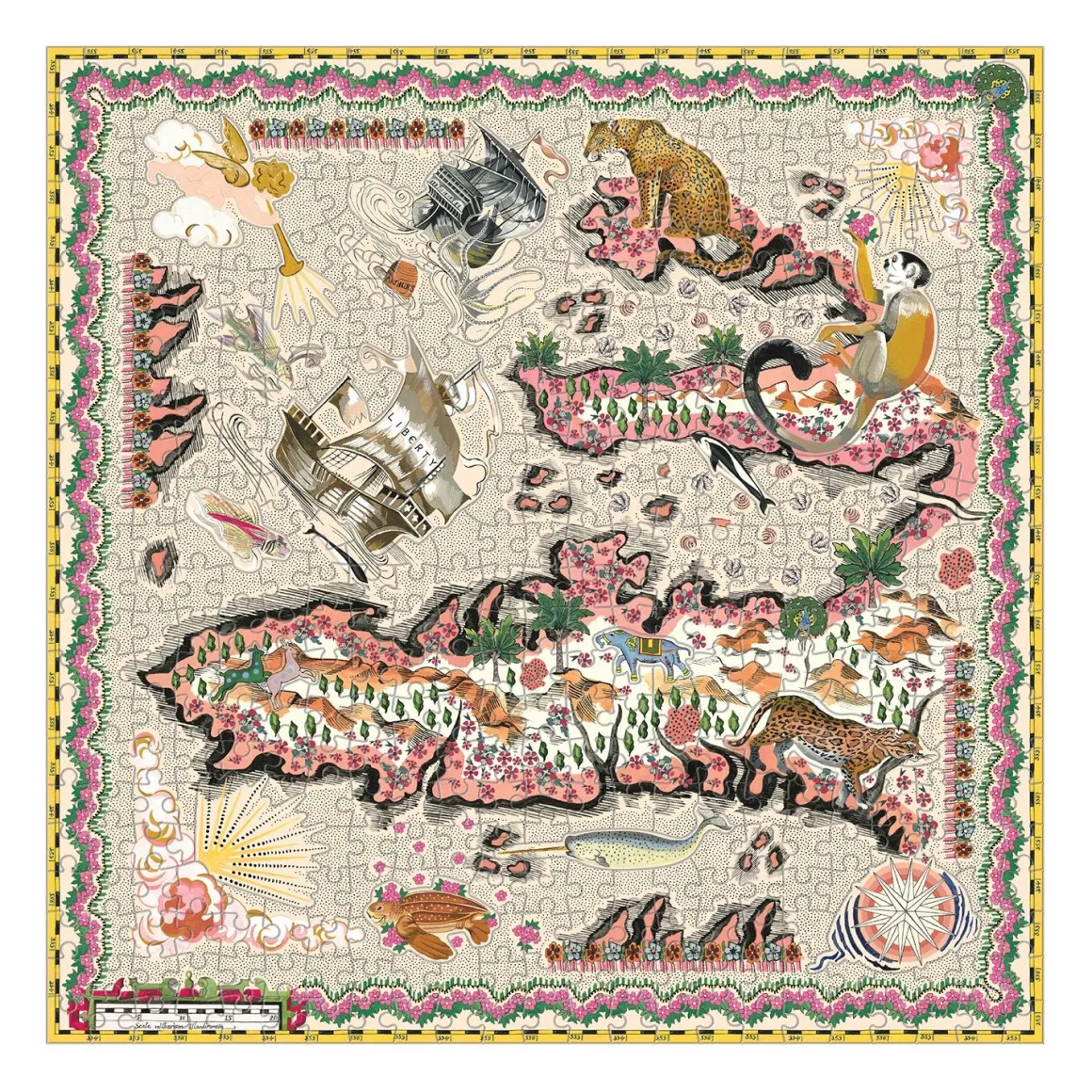 Liberty London Maxine Double-Sided 500 Piece Jigsaw Puzzle