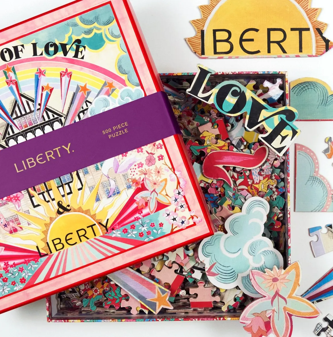 Liberty Power of Love 500 Piece Double Sided Jigsaw Puzzle with Shaped Pieces