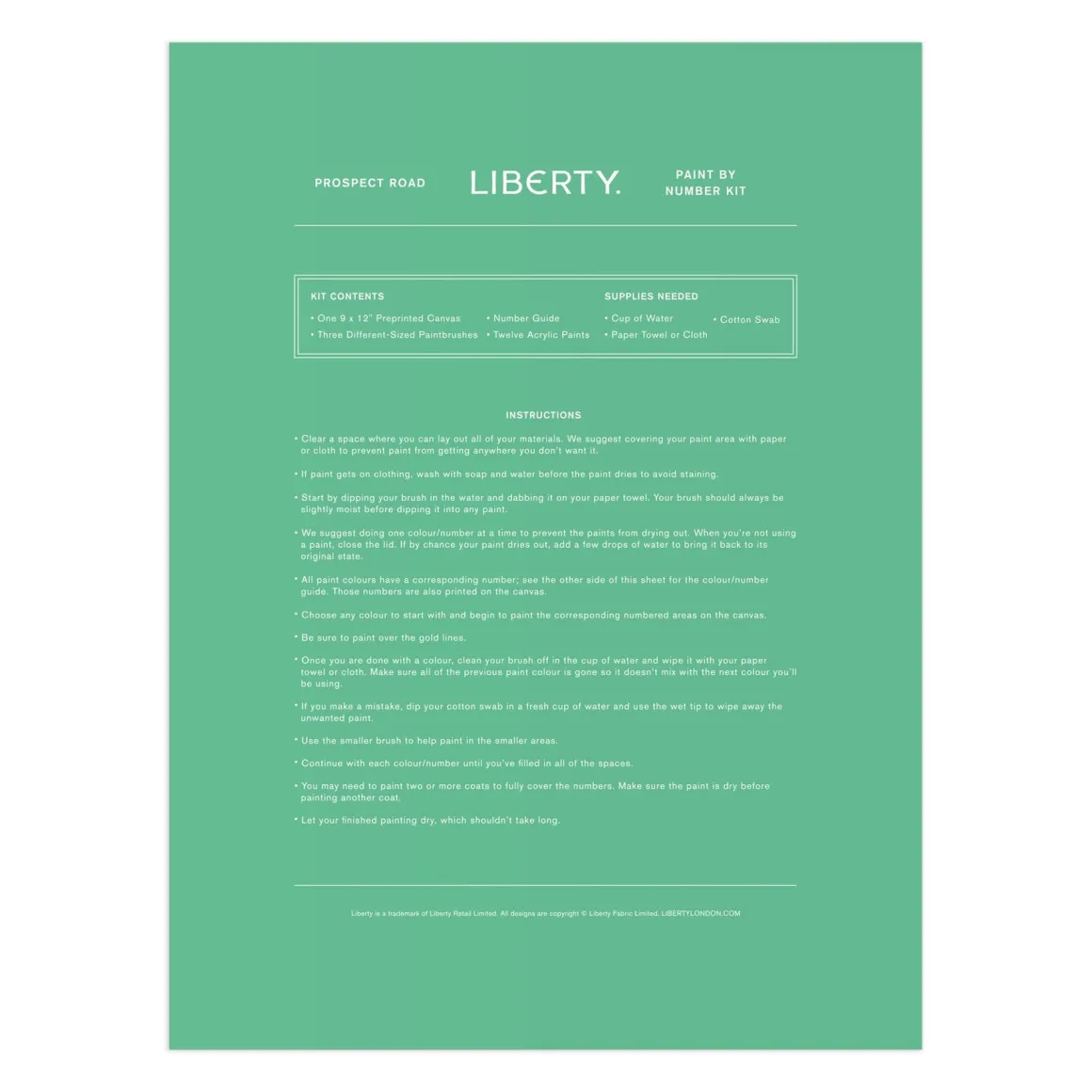 Liberty Prospect Road 9 x 12 Paint by Number Kit