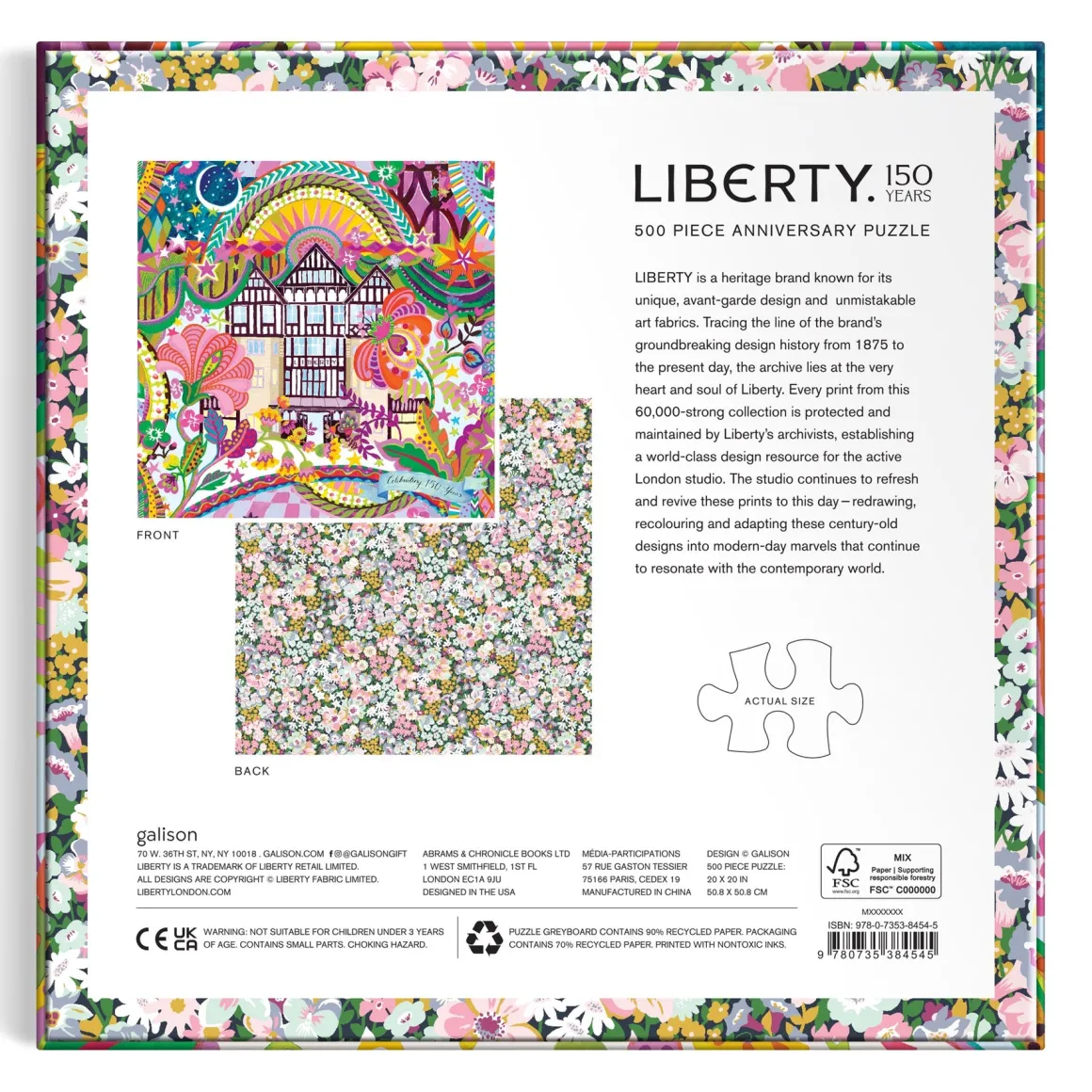 Liberty 150th Commemorative 500 Piece Double Sided Puzzle