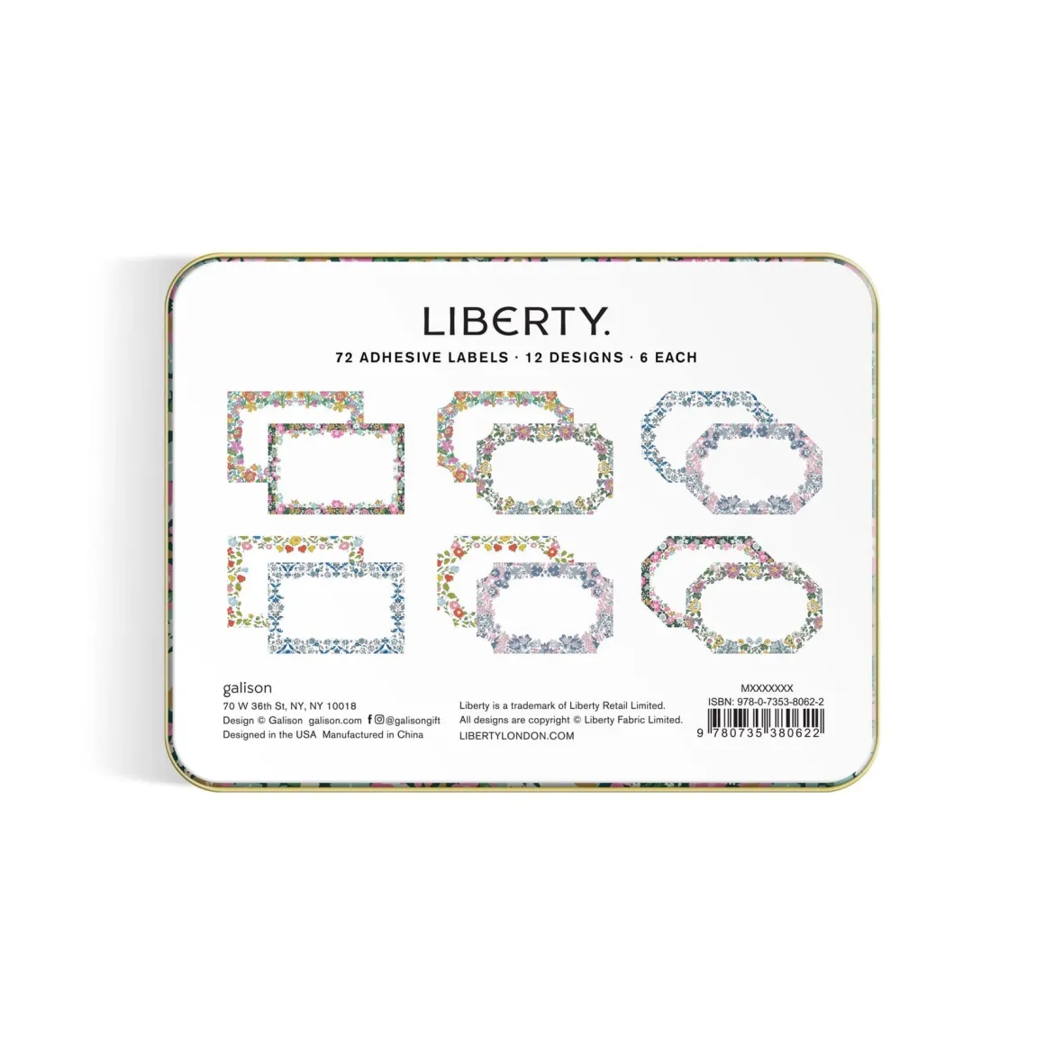 Liberty Tin of Labels