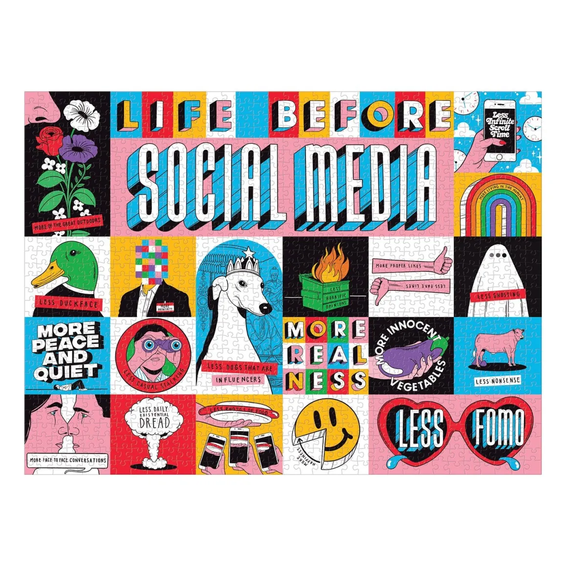 Life Before Social Media 1000 Piece Jigsaw Puzzle