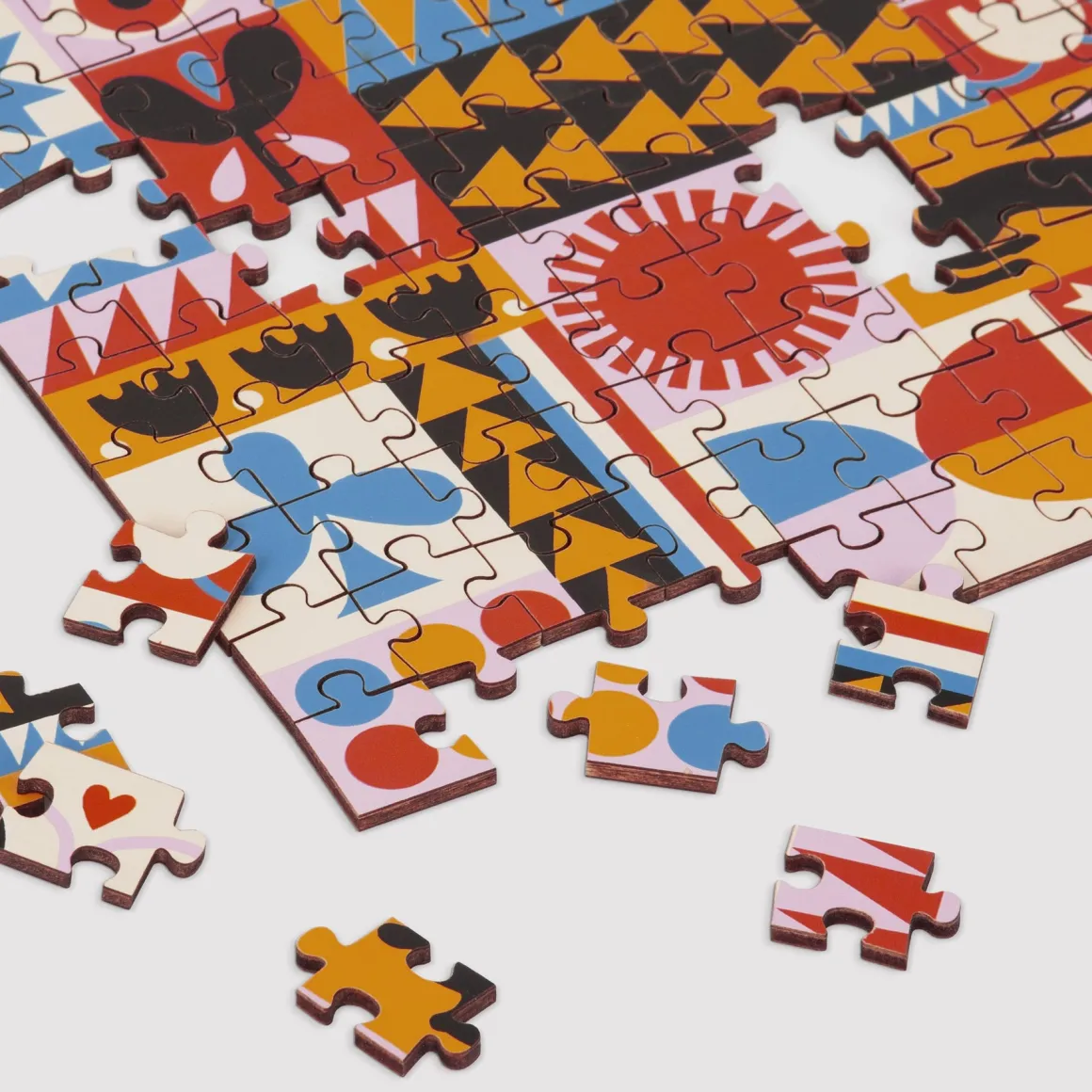 Lisa Congdon Rabbit Quilt 144 Piece Wood Puzzle