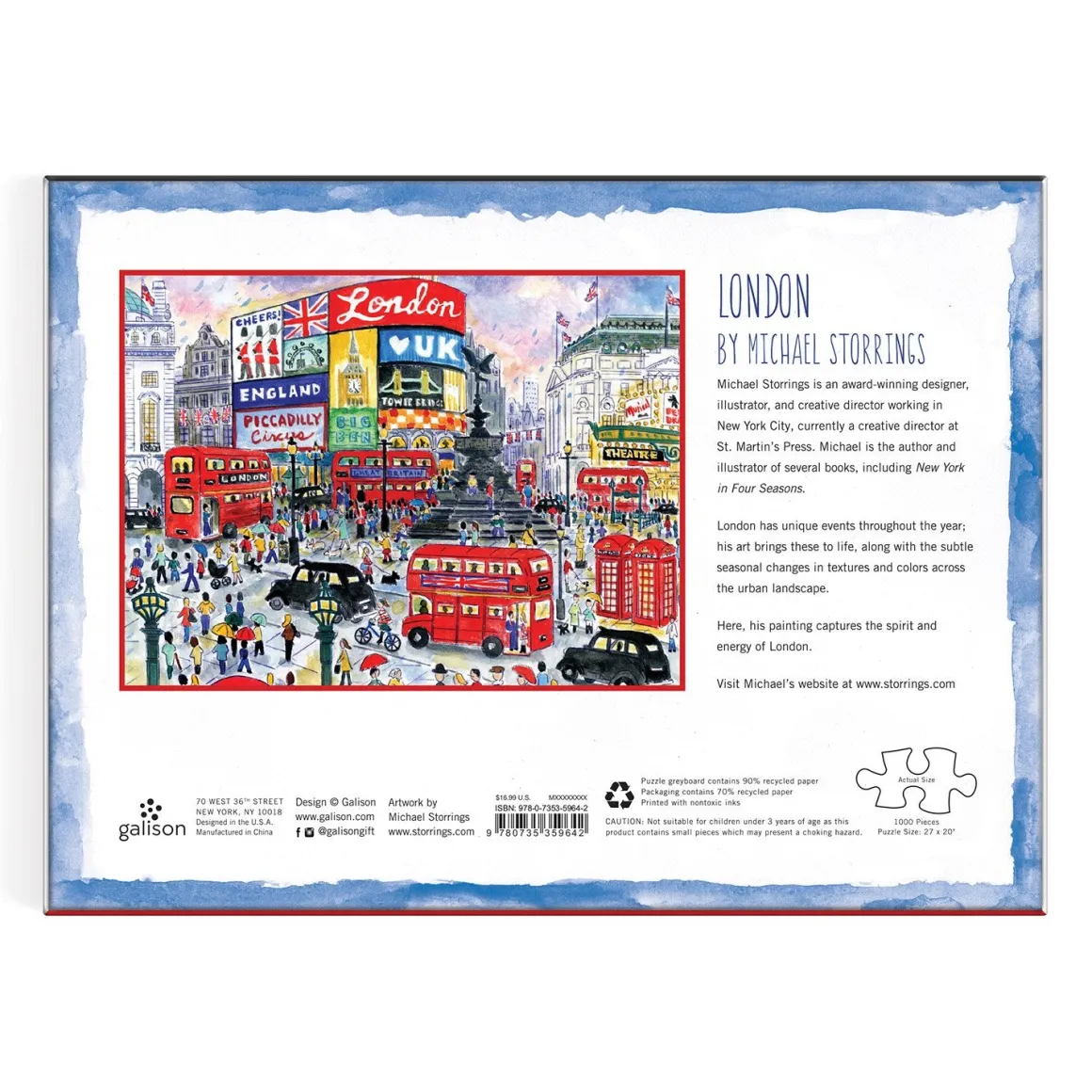 London By Michael Storrings 1000 Piece Jigsaw Puzzle