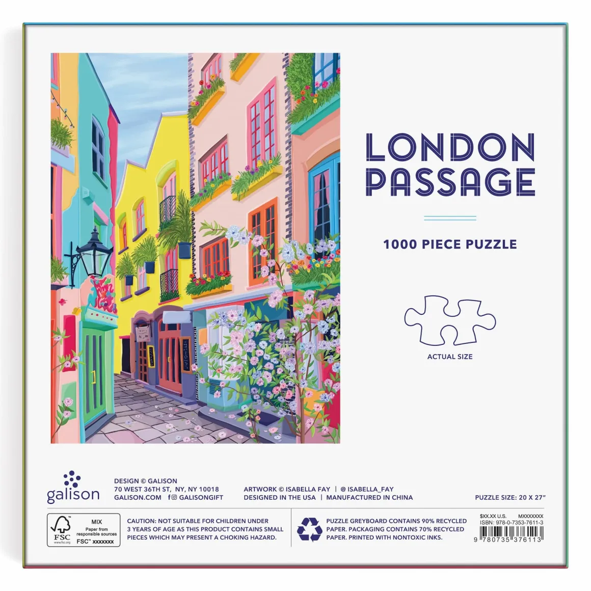 London Passage 1000 Piece Puzzle in Square Box