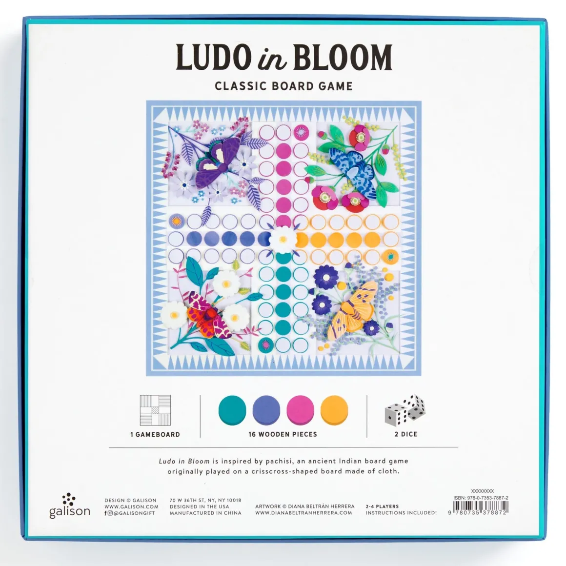 Ludo In Bloom Classic Board Game Set