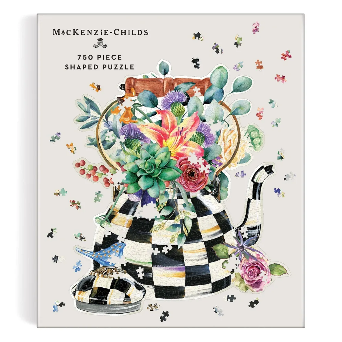 MacKenzie-Childs Blooming Kettle 750 Piece Shaped Puzzle