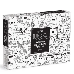 Maptote USA Color-In 1000 Piece Puzzle