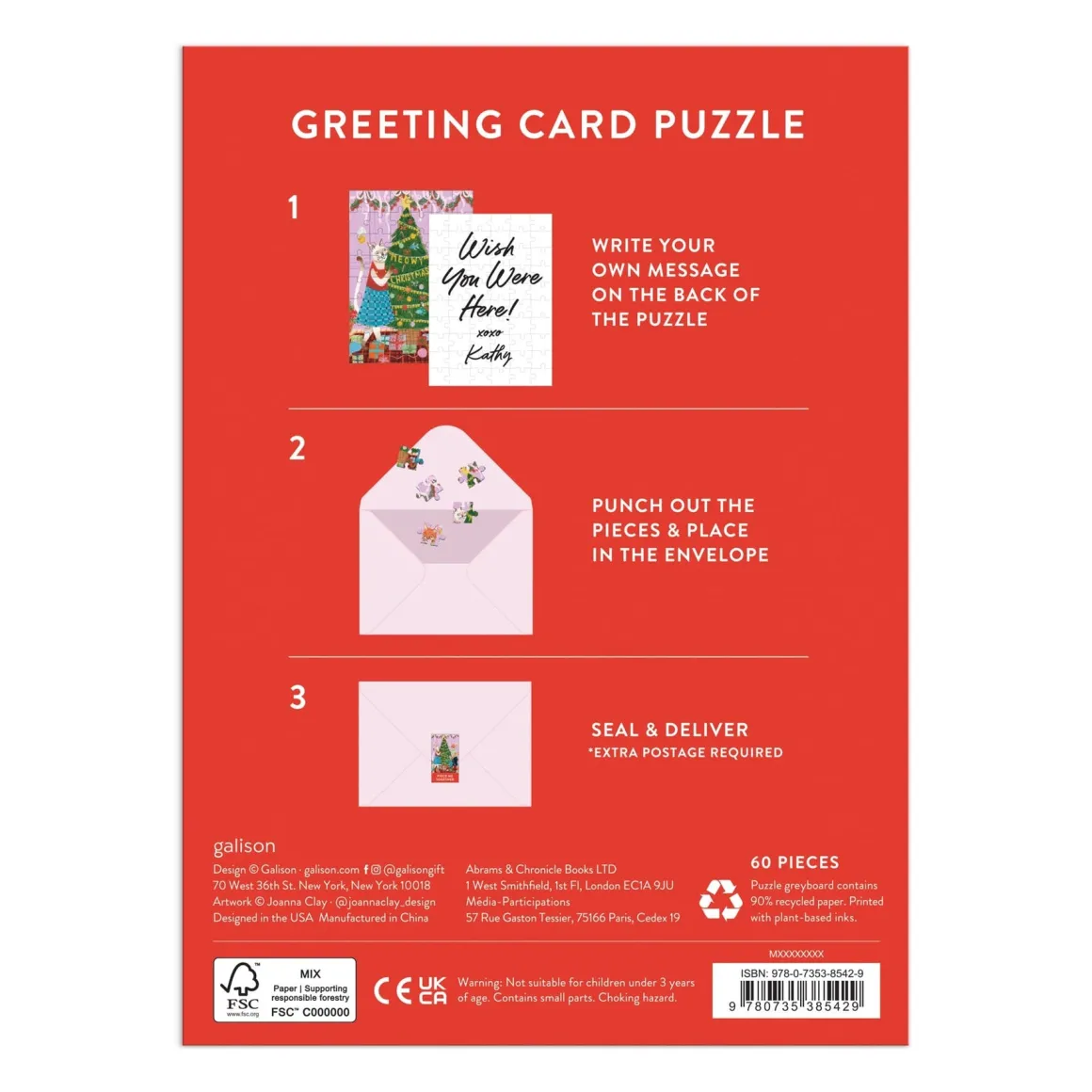 Meowy Christmas Greeting Card Puzzle
