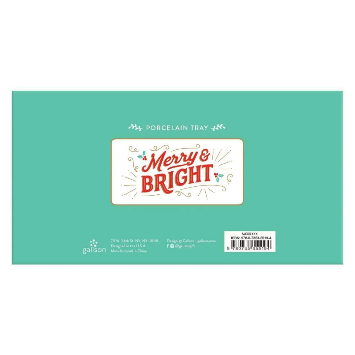 Merry & Bright Porcelain Tray