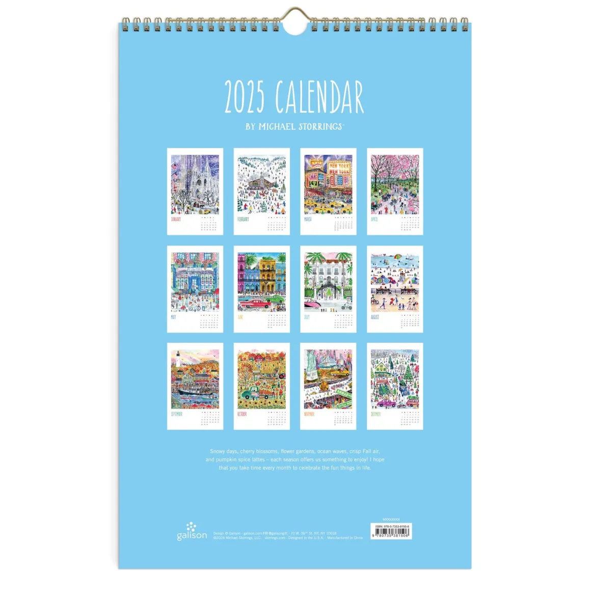 Michael Storrings 2025 Wall Calendar