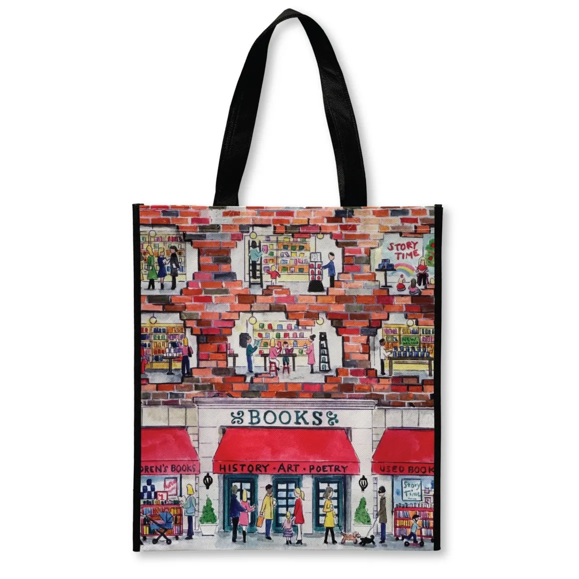 Michael Storrings A Day at the Bookstore Reusable Shopping Bag
