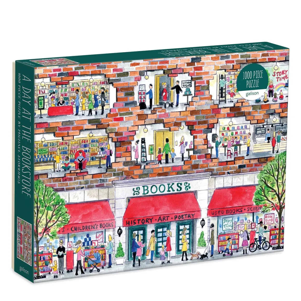 Michael Storrings A Day at the Bookstore 1000 Piece Puzzle