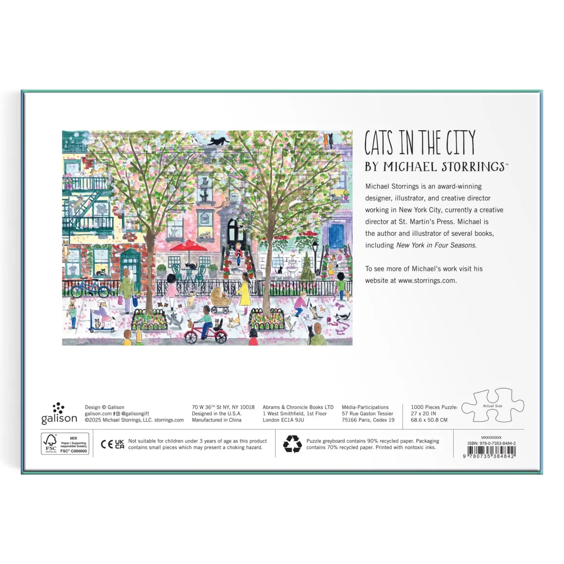 Michael Storrings Cats in the City 1000 Piece Puzzle