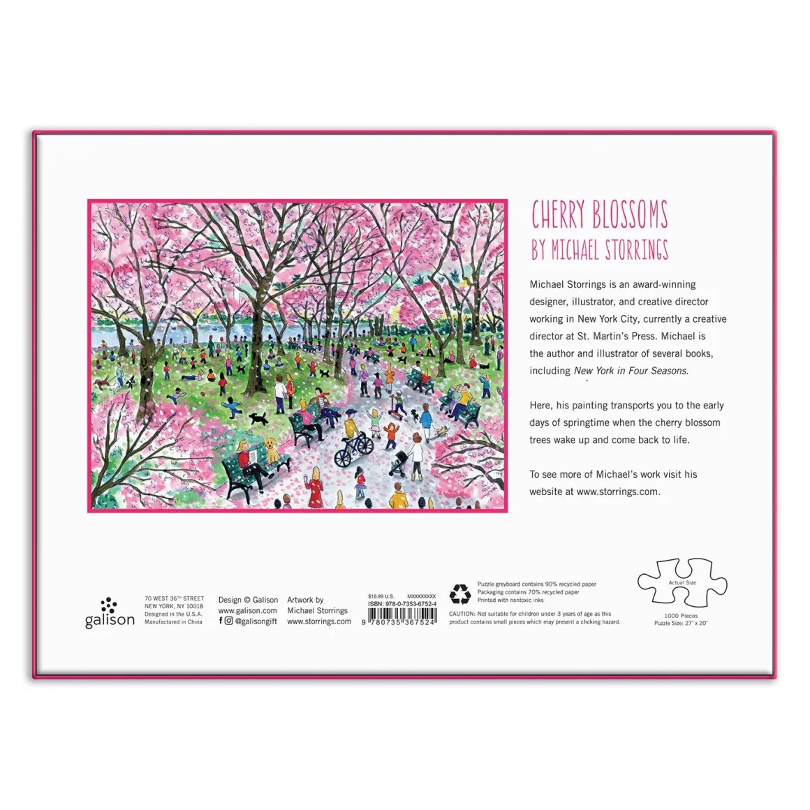 Michael Storrings Cherry Blossoms 1000 Piece Jigsaw Puzzle