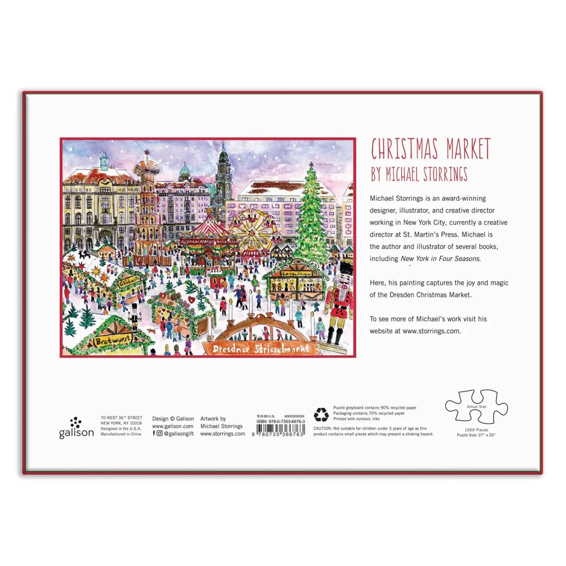 Michael Storrings Christmas Market 1000 Piece Puzzle
