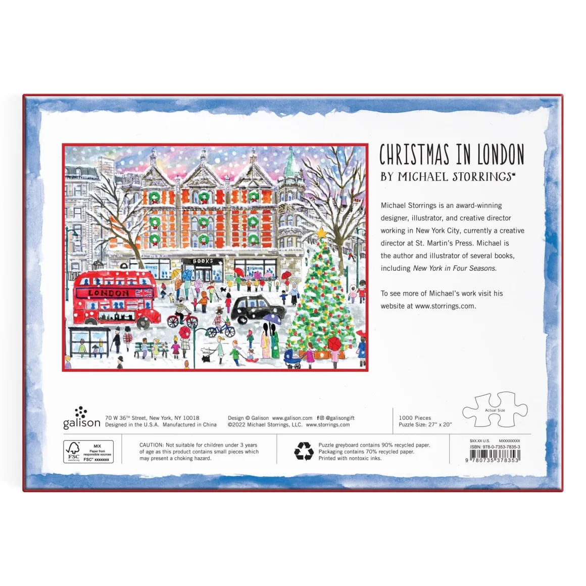 Michael Storrings Christmas in London 1000 Piece Puzzle
