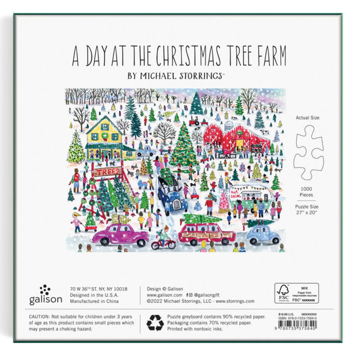 Michael Storrings Christmas Tree Farm 1000 Piece Foil Puzzle