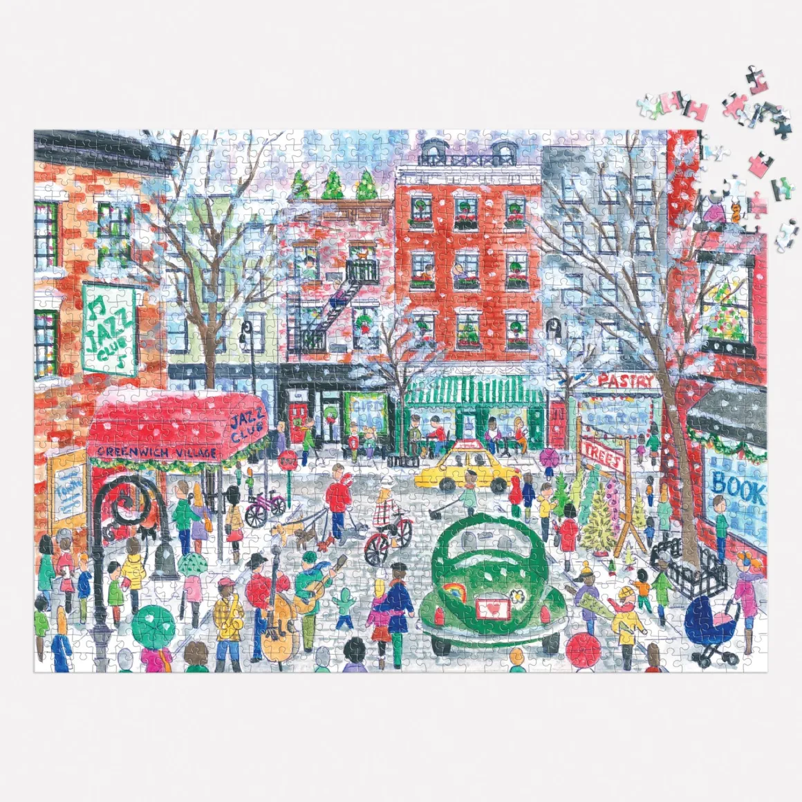Michael Storrings Christmas in Greenwich Village 1000 Piece Puzzle