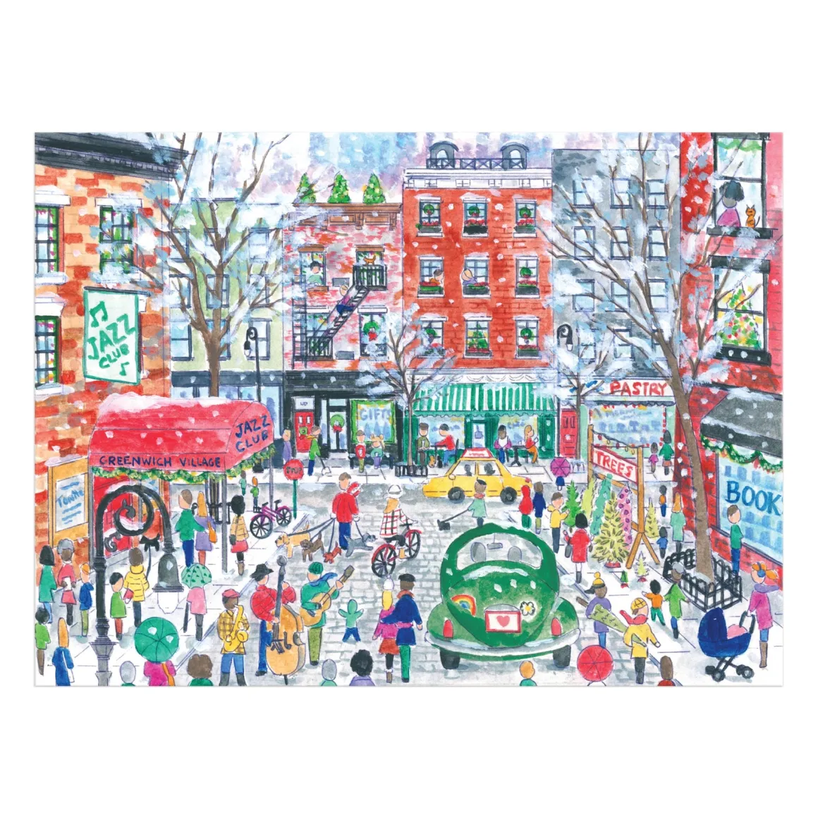 Michael Storrings Christmas in Greenwich Village 1000 Piece Puzzle