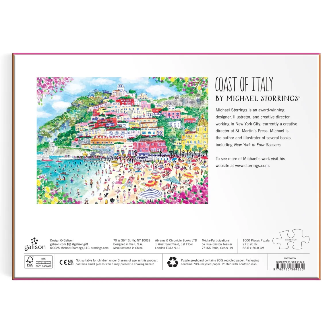 Michael Storrings Coast of Italy 1000 Piece Puzzle