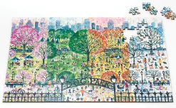 Michael Storrings Dog Park in Four Seasons 250 Piece Wood Puzzle
