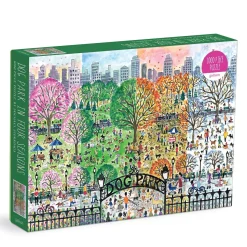 Michael Storrings Dog Park in Four Seasons 1000 Piece Puzzle