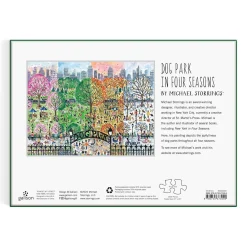 Michael Storrings Dog Park in Four Seasons 1000 Piece Puzzle