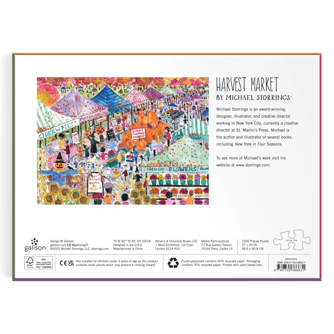 Michael Storrings Harvest Market 1000 Piece Puzzle