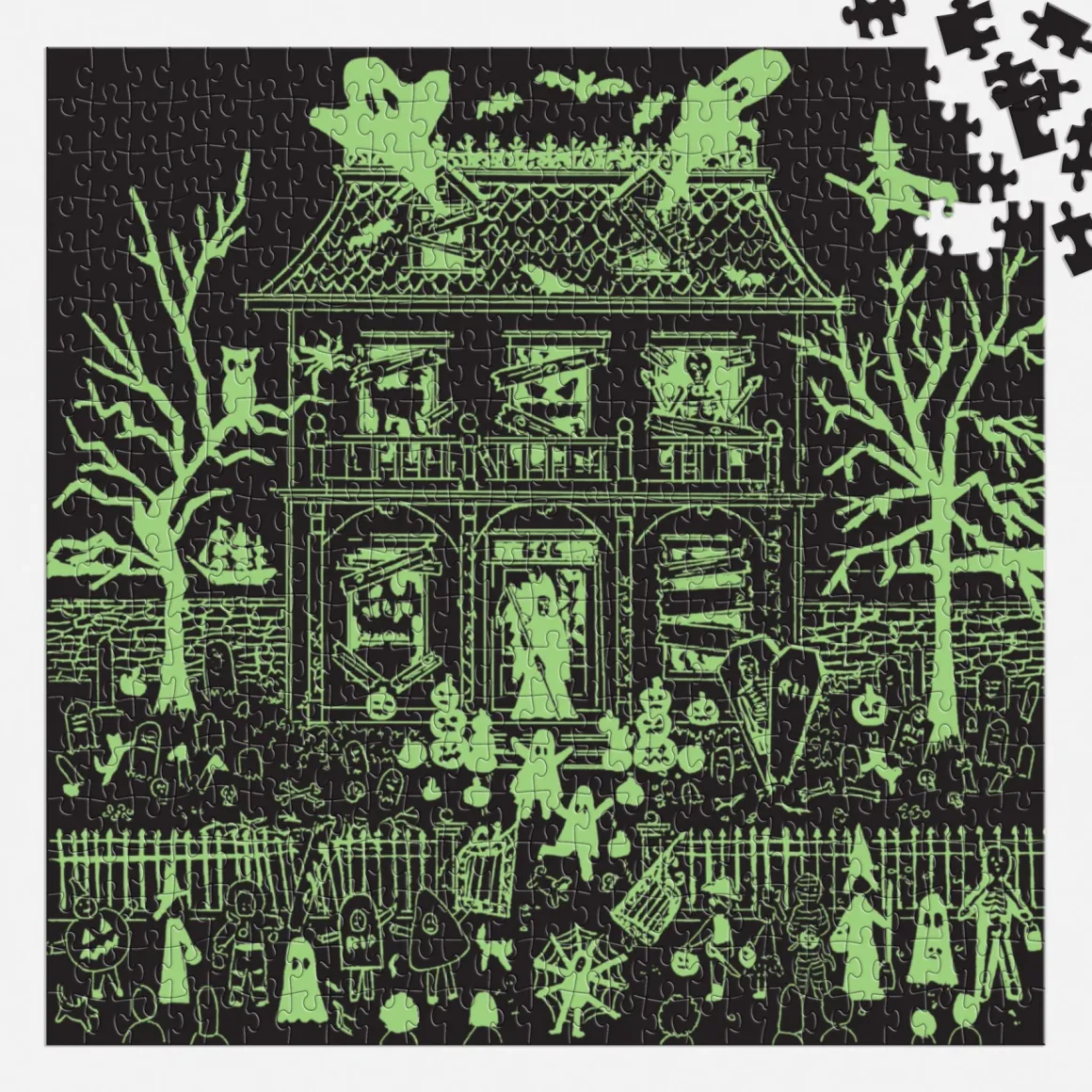 Michael Storrings Haunted House 500 Piece Glow in the Dark Puzzle