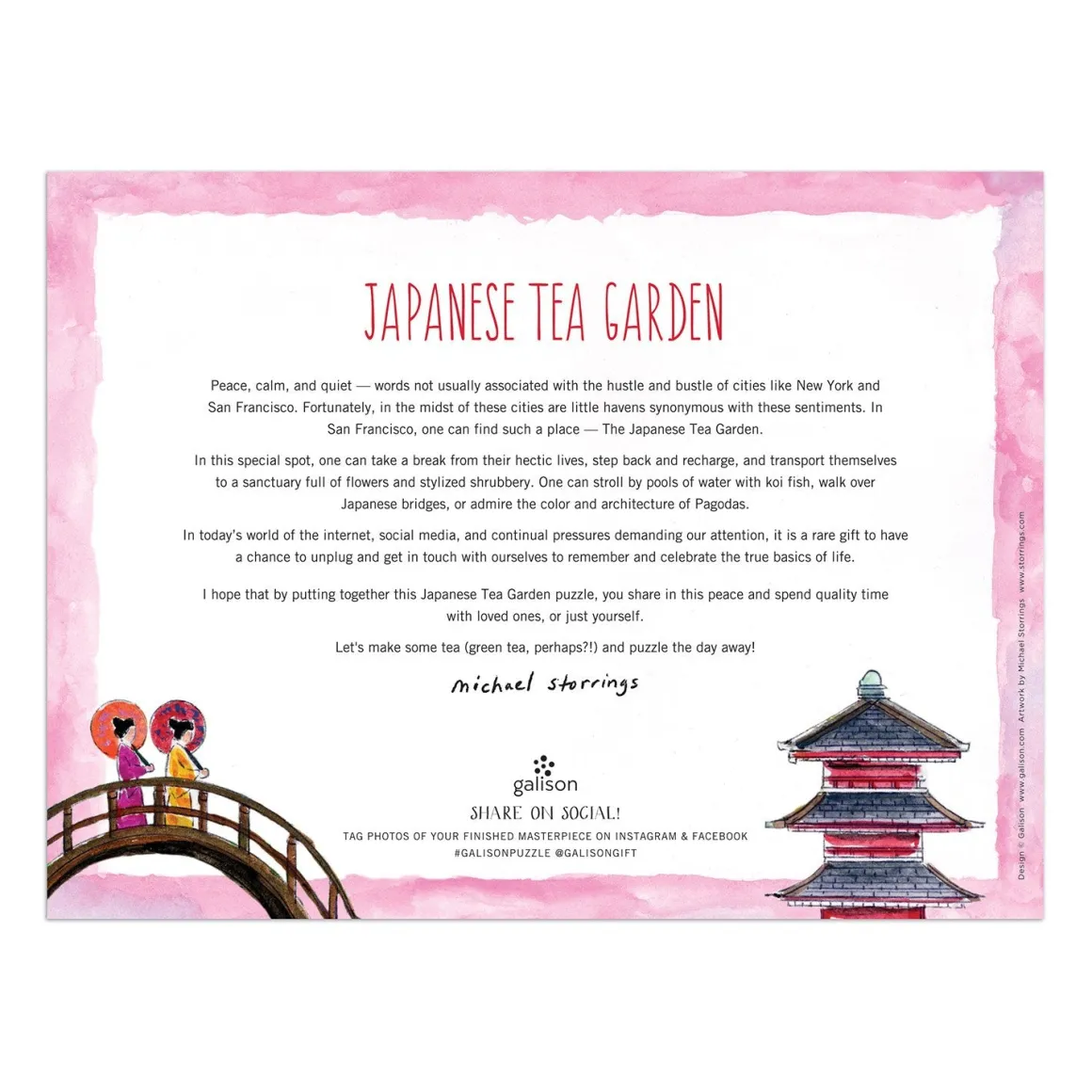 Michael Storrings Japanese Tea Garden 300 Piece Jigsaw Puzzle