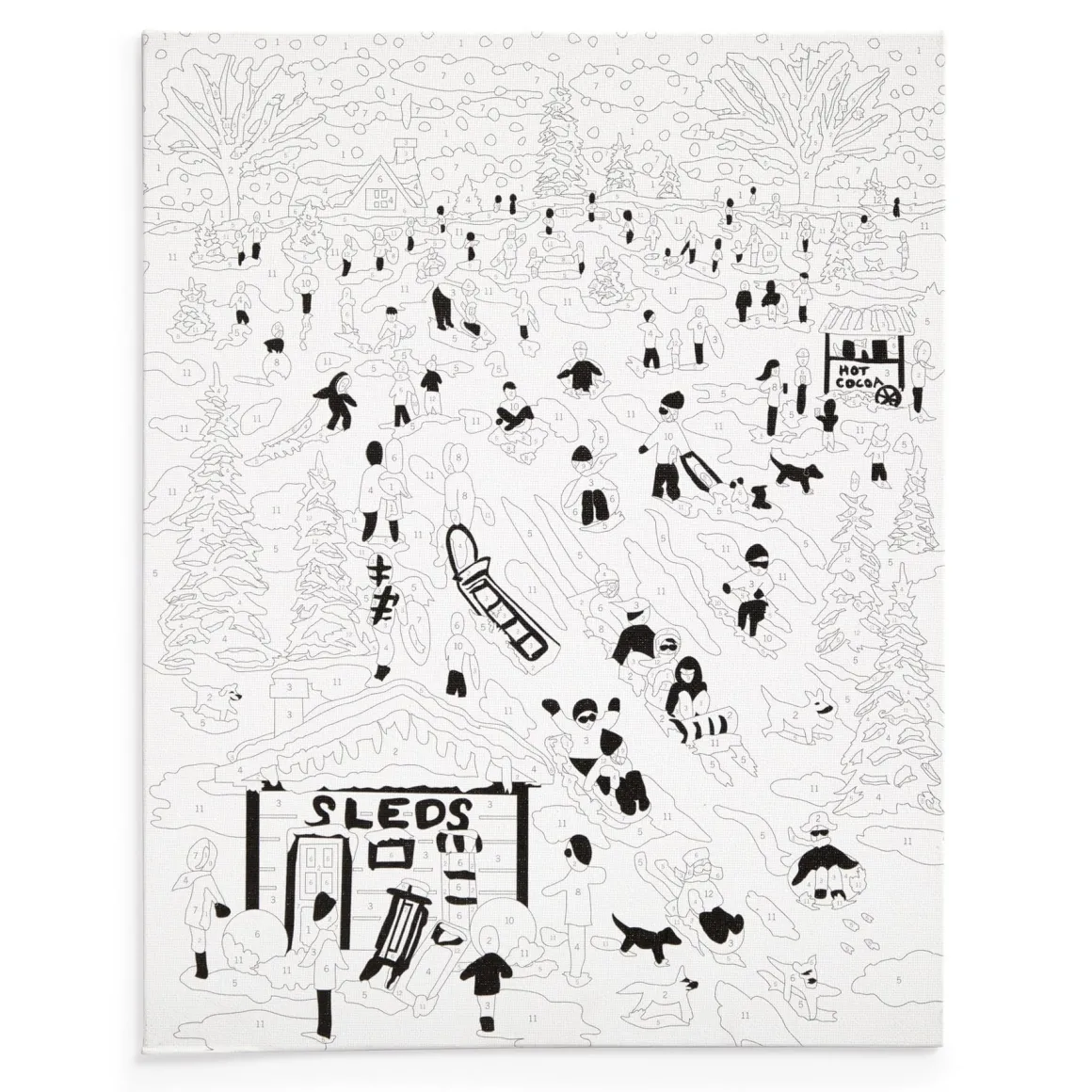 Michael Storrings Snow Day 11x14 Paint by Number Kit