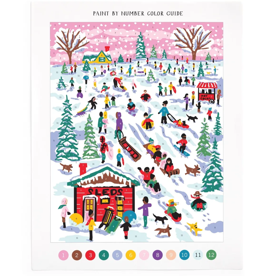 Michael Storrings Snow Day 11x14 Paint by Number Kit