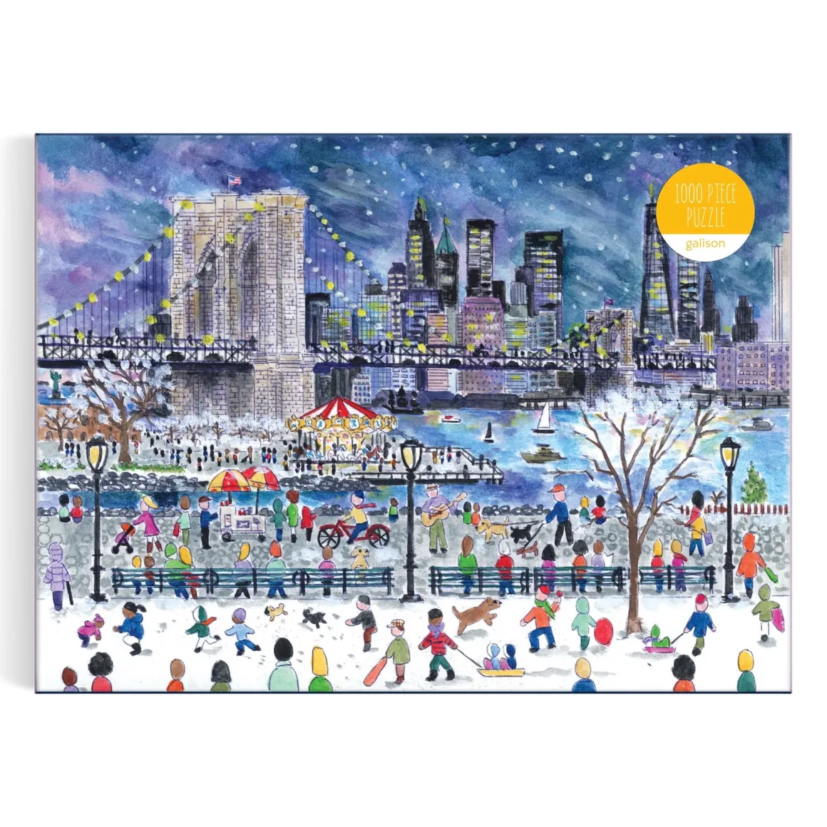 Michael Storrings Snowfall Over New York City 1000 Piece Puzzle